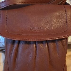 American Leather Brown Crossbody Bag